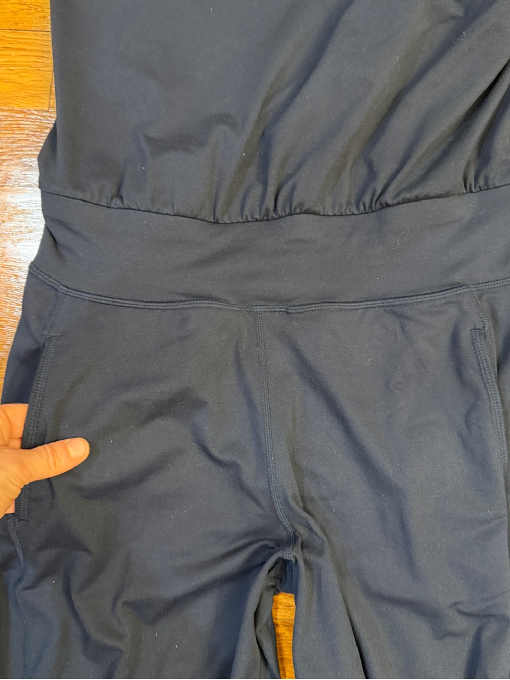 Sweaty Betty Soft Yoga Jogger Ankle Jumpsuit in Navy Blue - Size Small - Picture 5 of 7